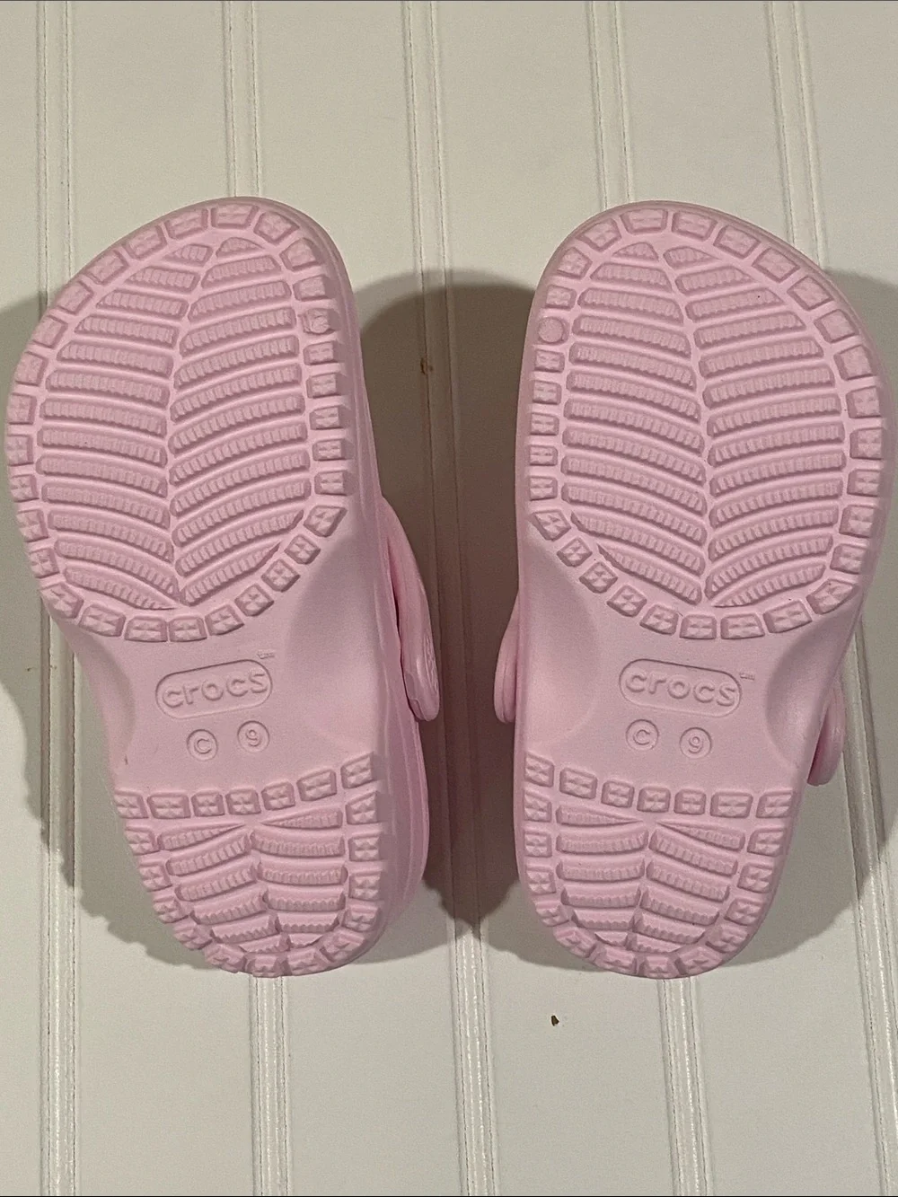 Crocs Kids Classic Floral Cut Out Clog - Light Pink Toddler Size 9